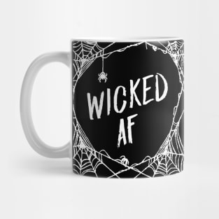 Wicked AF Halloween Witch Spooky Spiderweb Mug